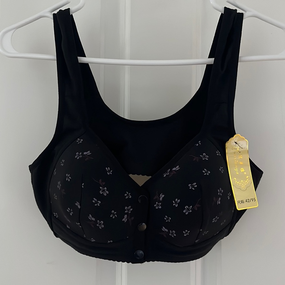 Front snap, lightly padded bra
